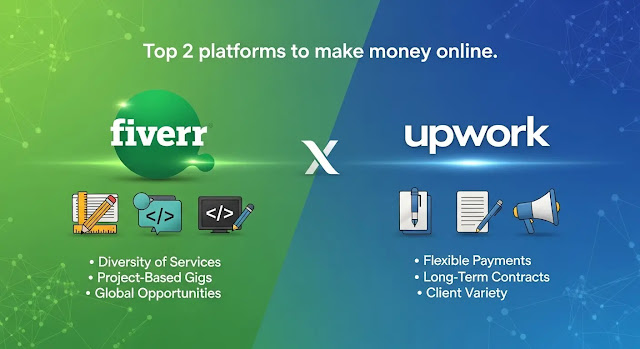 هل تختار Upwork أم Fiverr؟ مقارنة عميقة ببيانات حصرية ستغيّر قرارك تمامًا!