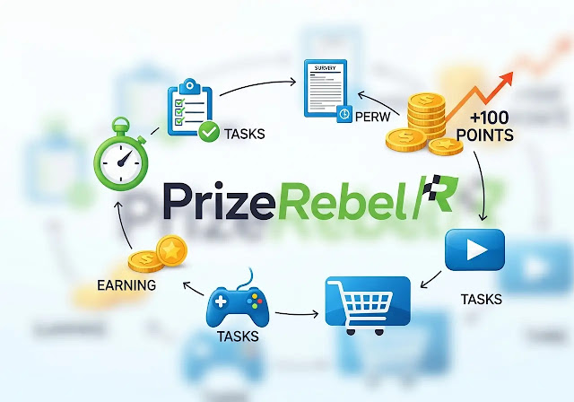 PrizeRebel منصة ربح المال من الاستبيانات والعروض 2025