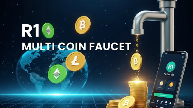 أفضل تطبيق R1 Multi Coin Faucet للربح من العملات الرقمية 2025